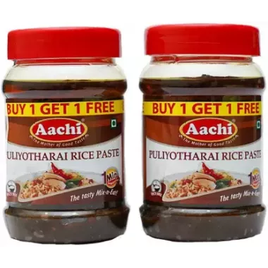 Aachi puliyotharai rice paste 180gm(buy1get1 free)
