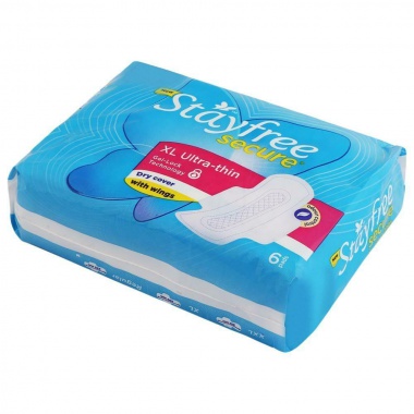 Stayfree secure XL Ultra-Thin Sanitary (Dry-6 pads)