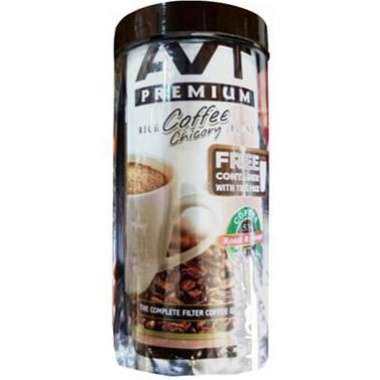AVT - Premium Rich filter coffee chicory blend (with free plastic container) 200GM