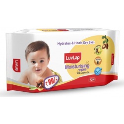 LuvLap Jojoba Oil Baby Wipes, 72 Pcs